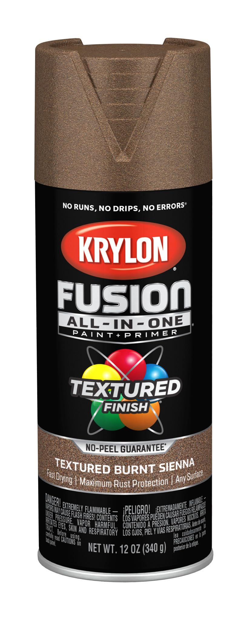 Krylon Fusion All-In-One Textured Spray Paint &amp; Primer, Burnt Sienna - 1 Each