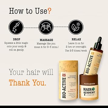 BIO-ACTIVE 25 Intensive Hair Growth Oil by HAIR APOTHECARY LONDON | With Rosemary, Batana, Bhringraj, Amla & 25 Potent Botanicals | For Thinning Hair, Scalp Health & Radiant Shine — 100ml