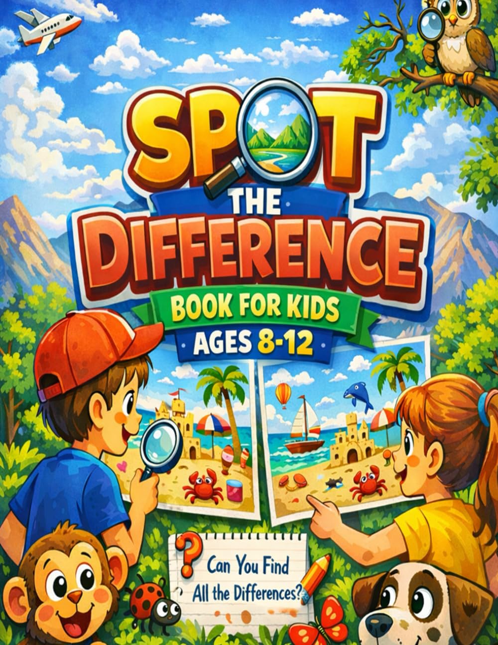 Spot The Difference Book for kids ages 8-12: a Fun Way to Sharpen Observation and Concentration Skills in Kids ,Seek and Find Hidden Picture Activity Book for 8-12