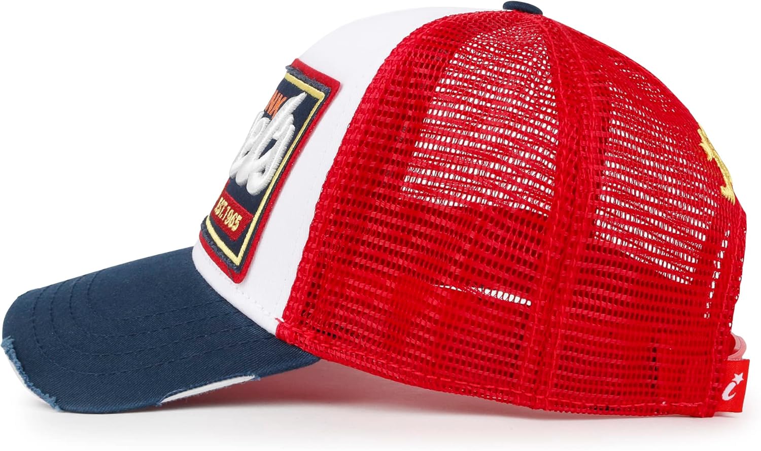 ililily Premium Howels Embroidery Vintage Baseball Cap Distressed Trucker Hat - Image 3