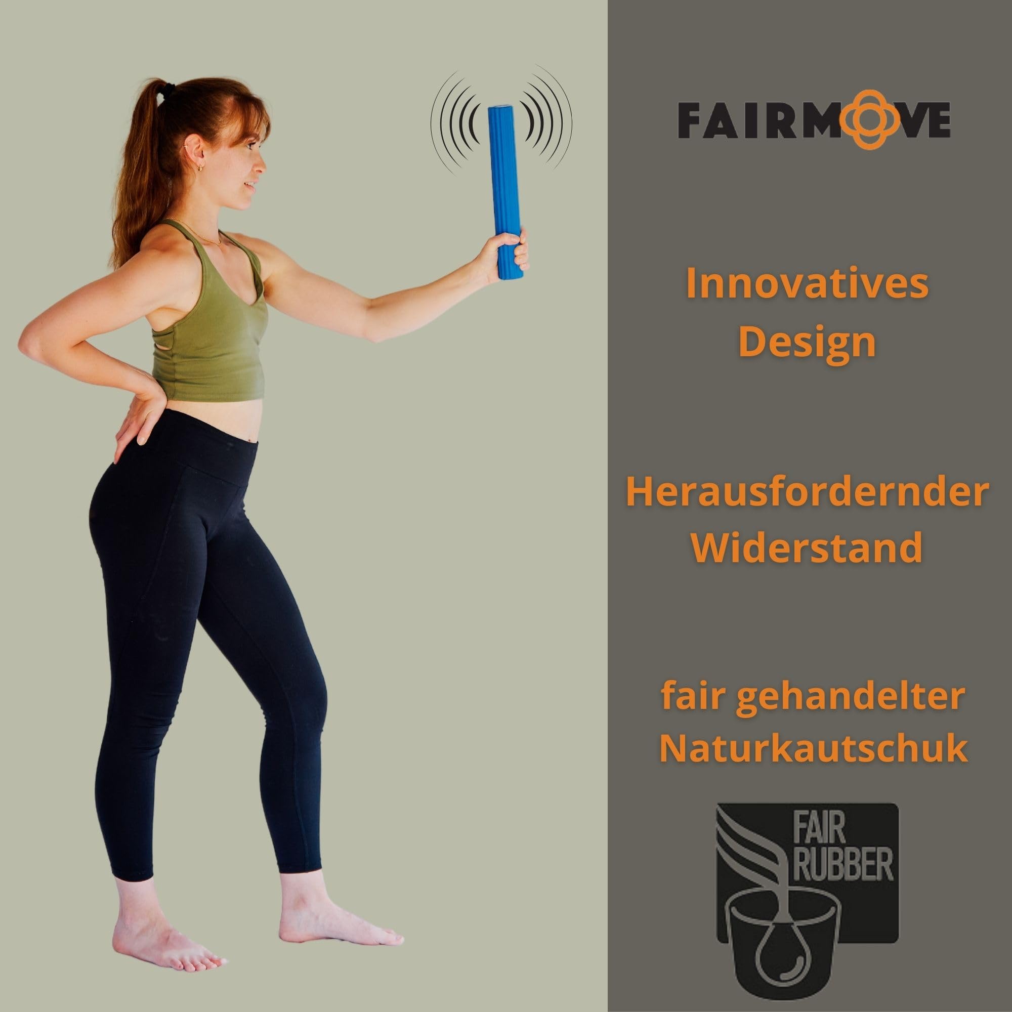 FAIR MOVE Barre D'Exercice Flexible Verte - Renforcez Mains, Doigts & Avant-Bras Jusqu'à 17kg - Idéal Physiothérapie & Force De Préhension