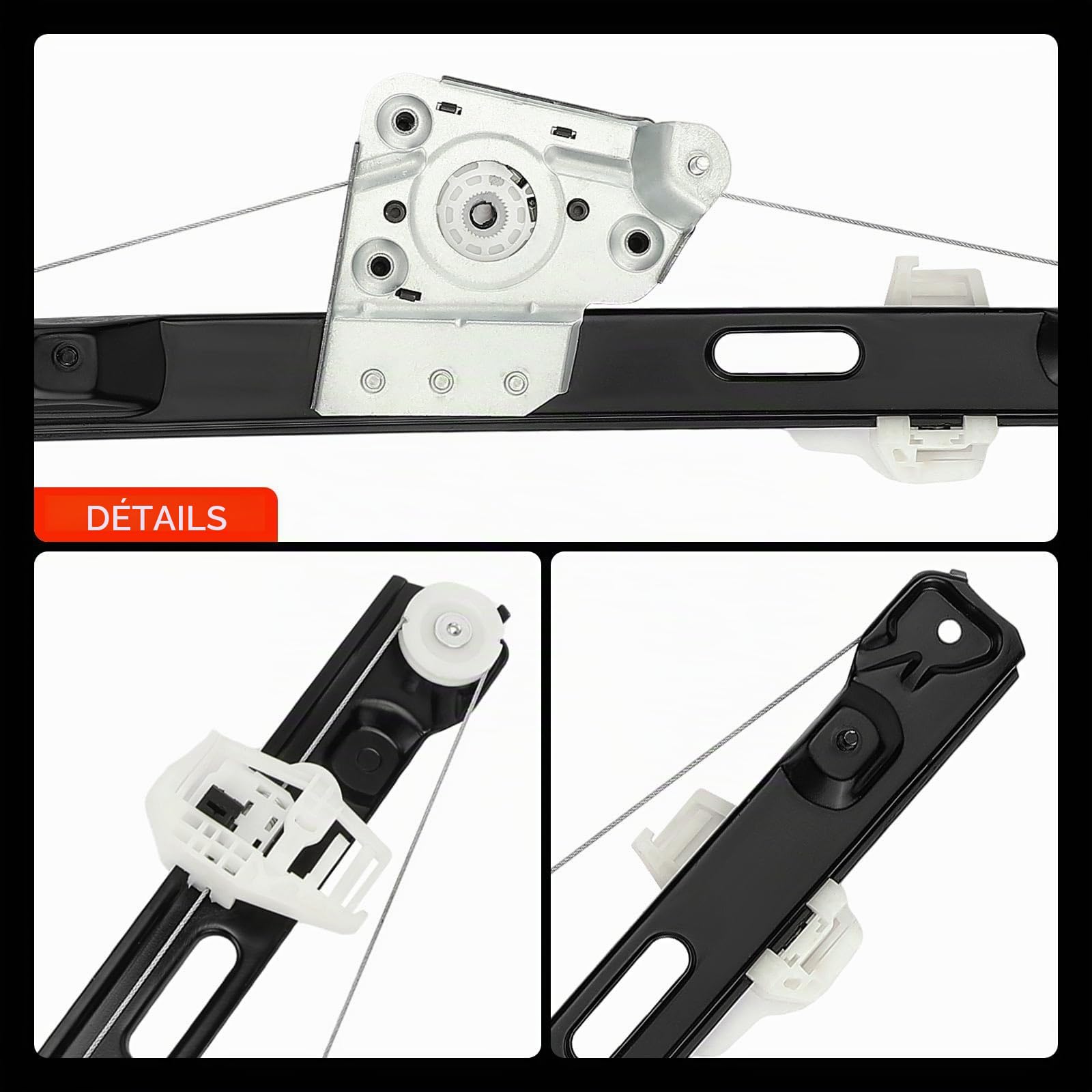 Frankberg Lève-vitre sans Moteur Arrière Droite Compatible avec Série 3 E90 Limousine 2004-2011 Série 3 Touring E91 Break 2004-2012 Remplacer# 51357140590