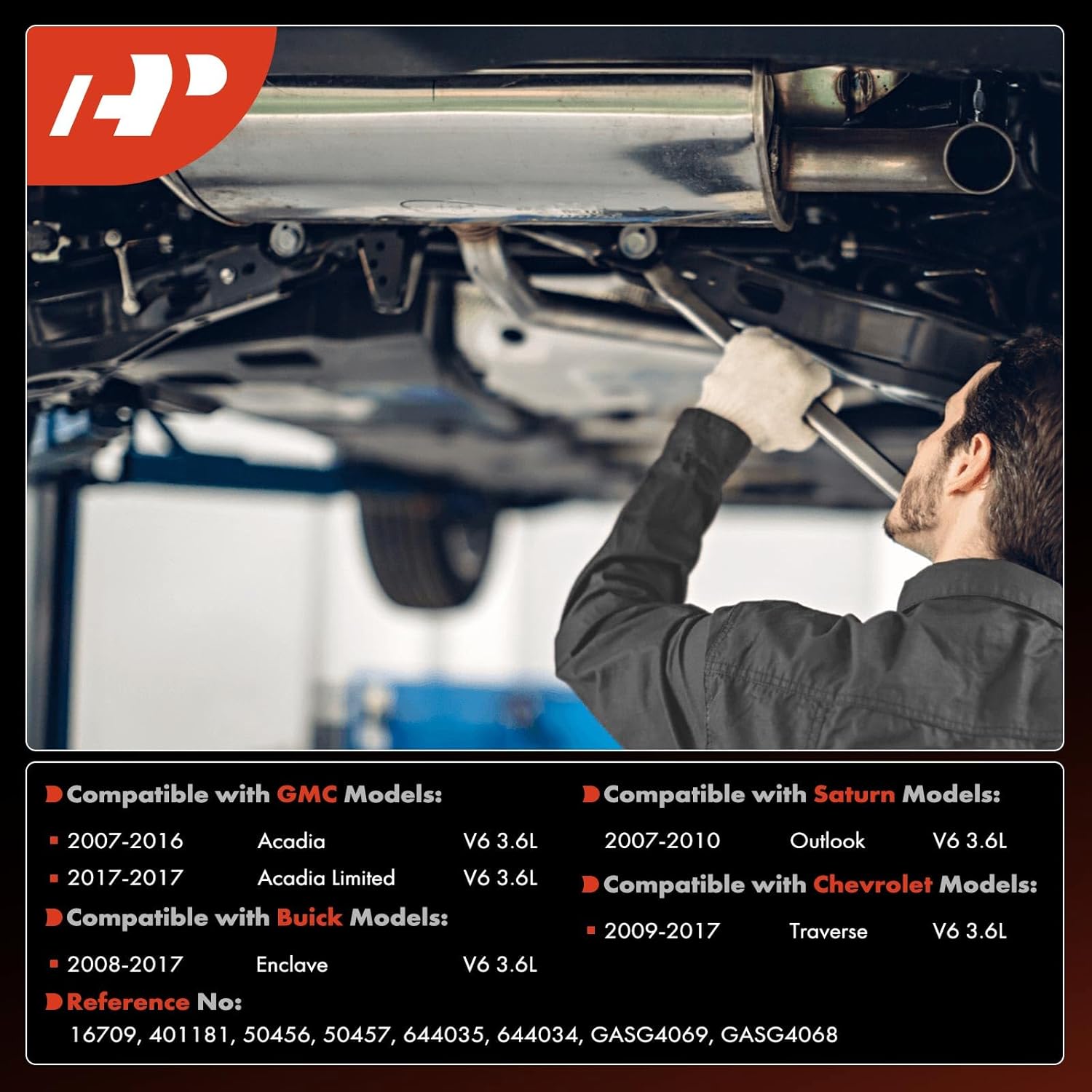 A-Premium Front Catalytic Converter with Gasket Kit Direct-Fit Compatible with Chevrolet Traverse 2009-2017 & GMC Acadia/Acadia Limited & Buick Enclave & Saturn Outlook, 3.6L, E.P.A. Compliant