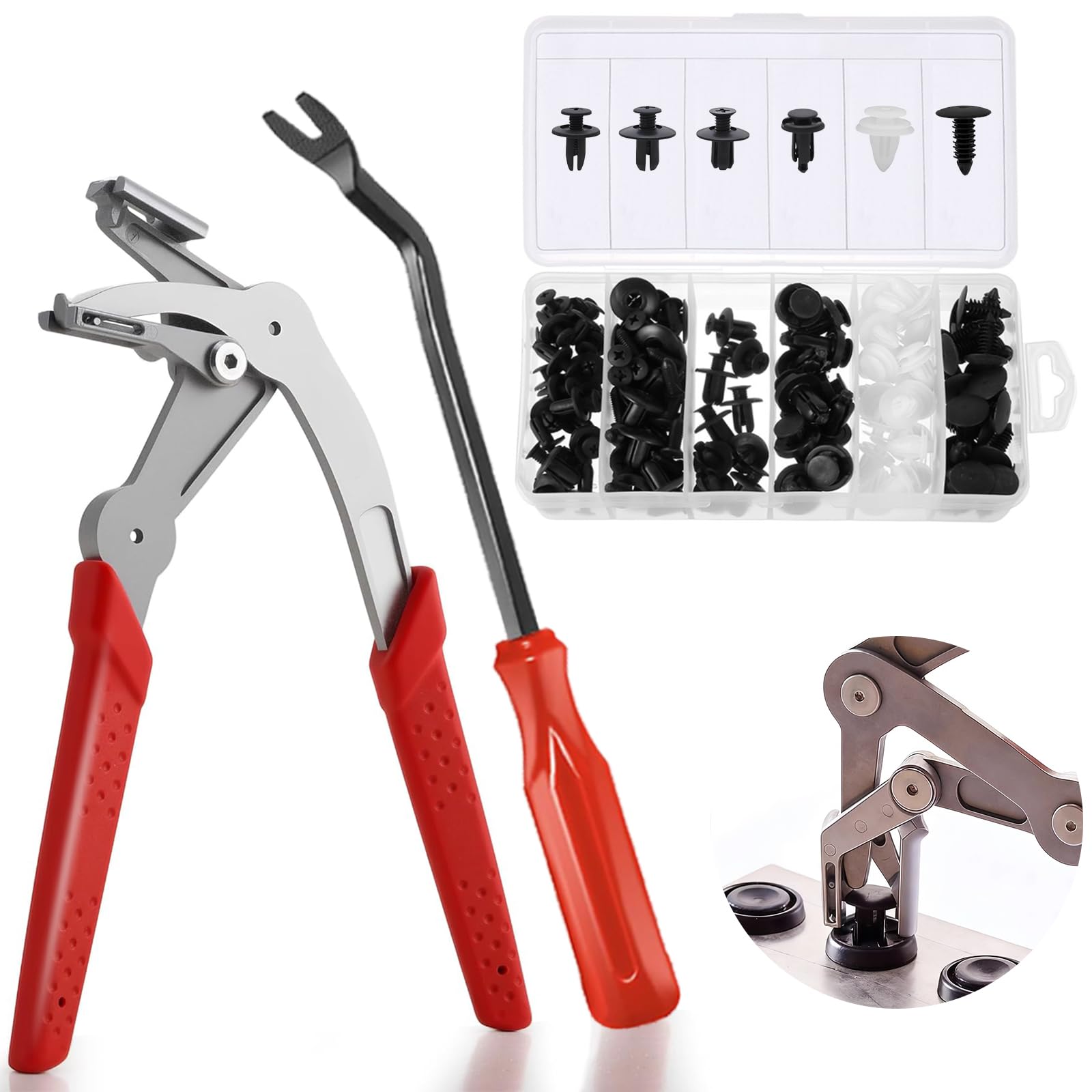 Photo 1 of LIOMRAITY Car Clip Pliers with 100 Retainer Clips
