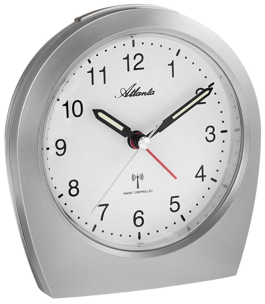 Atlanta Wecker Analog Silber 1824-19