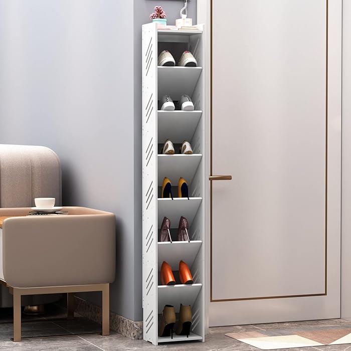 Buy PIKPUK 8 Tiers Vertical Shoe Rack, Narrow Shoe Organizer, Stylish