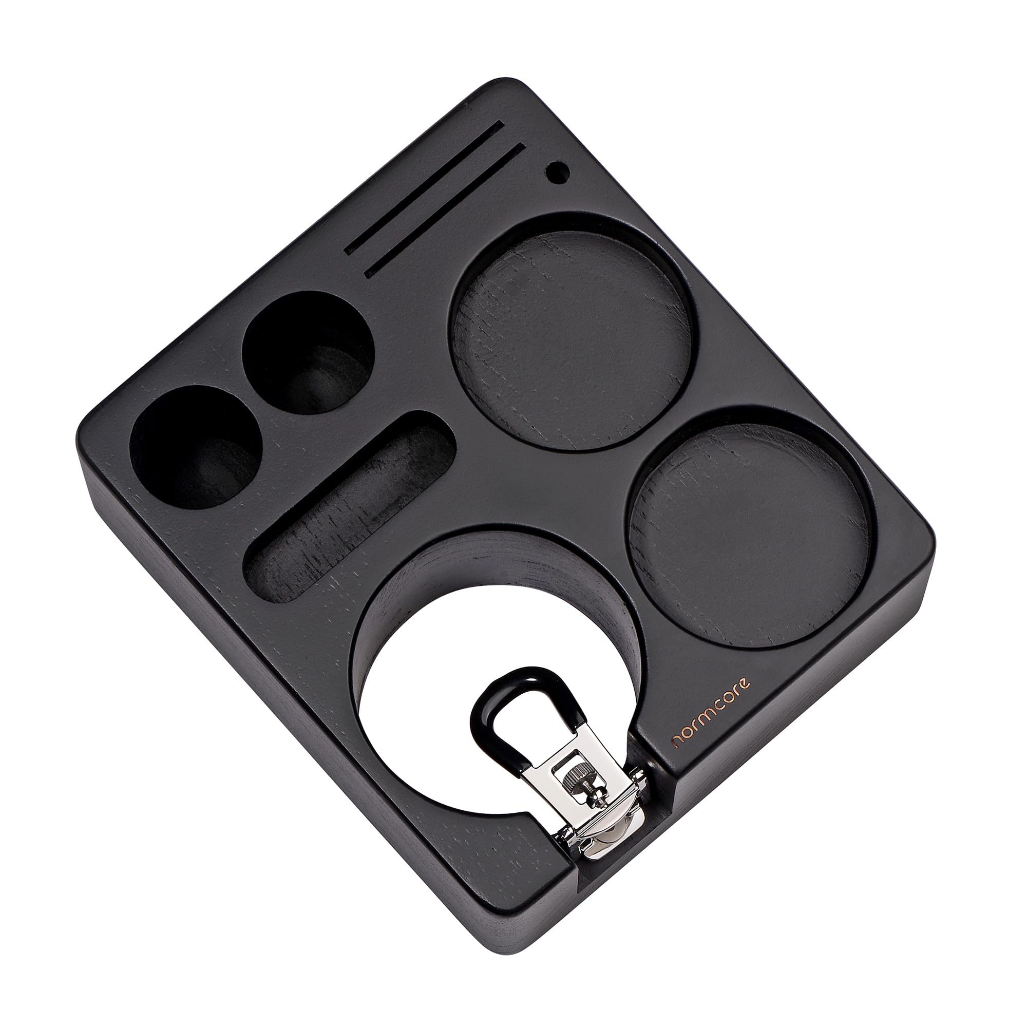 Normcore Tamperhalter & Stopfmatte – Für 49–54 Mm Tamper, Rutschfest, Lebensmittelechtes Silikon, Schwarz