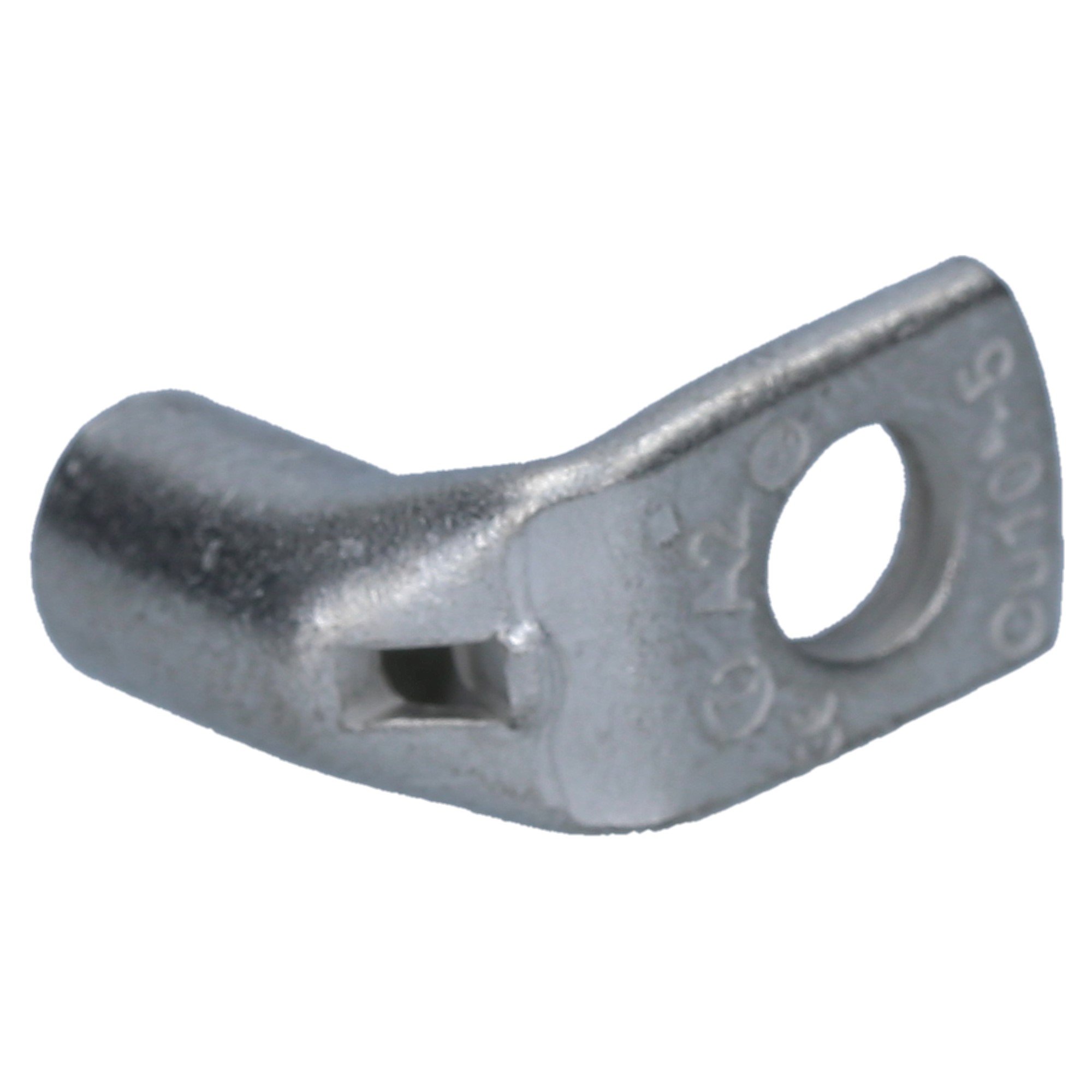 Kalitec 100x Cosse de Câble Coudée 90° 10 mm² M5, Cuivre Étamé A2-L5 | Connecteur tubulaire non isolé pour installation électrique, auto et jardin avec trou d'inspection pour sertissage.