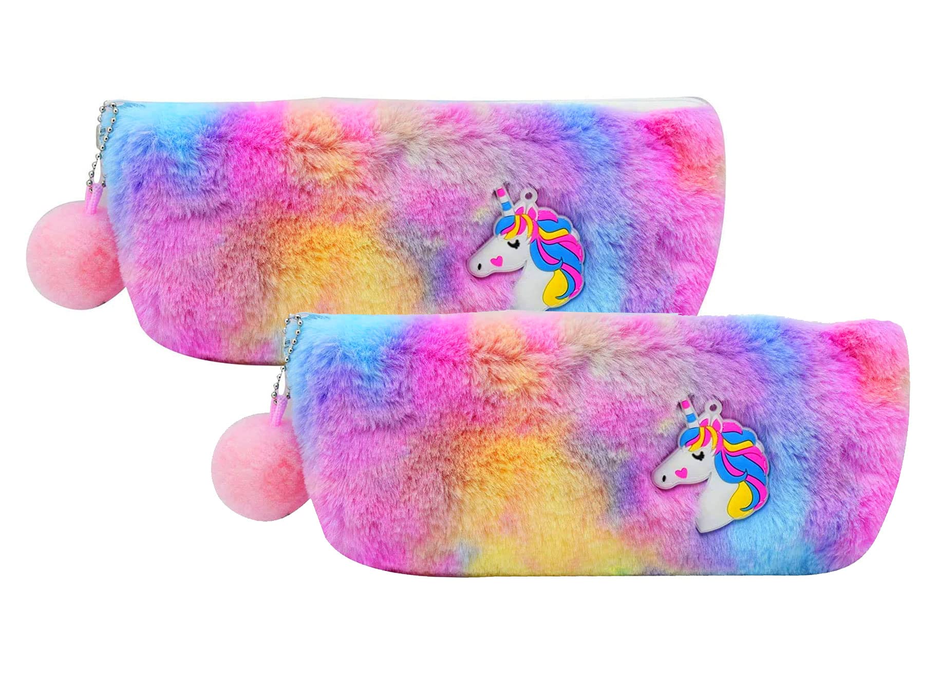 Neel® Pack of 2 Unicorn Soft Plush Fabric Pencil Storage Case Pouch- Kids School Supply Organizer Students Stationery Pouch for Girls, Makeup Pouch for Girls,Unicorn Fur Travel Pouch (Cotton Pouch) (B09WTZQNXK) Amazon Price History, Amazon Price Tracker