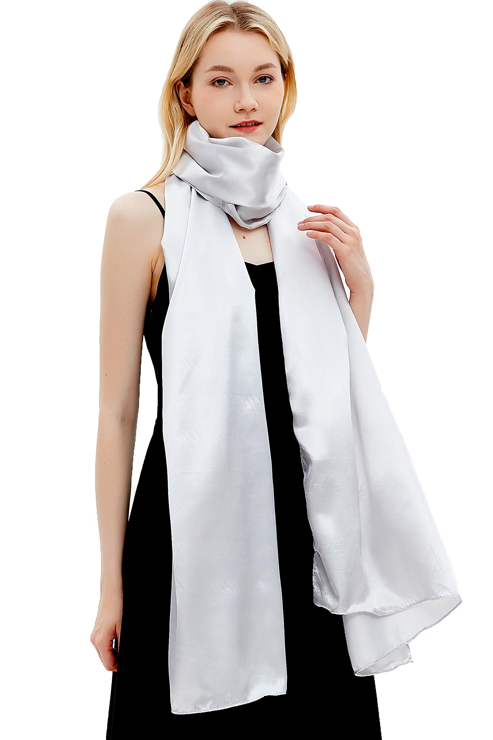 Schals und Wraps für Damen Abendkleider Satin Schal Extra lange Hochzeit Braut Party Bright Stole