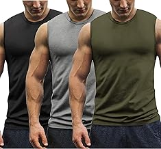COOFANDY Mens Tank Tops Sleeveless T-Shirt Gym Vest Tops Summer Bodybuilding Athletic Shirts Workout Vests for Men