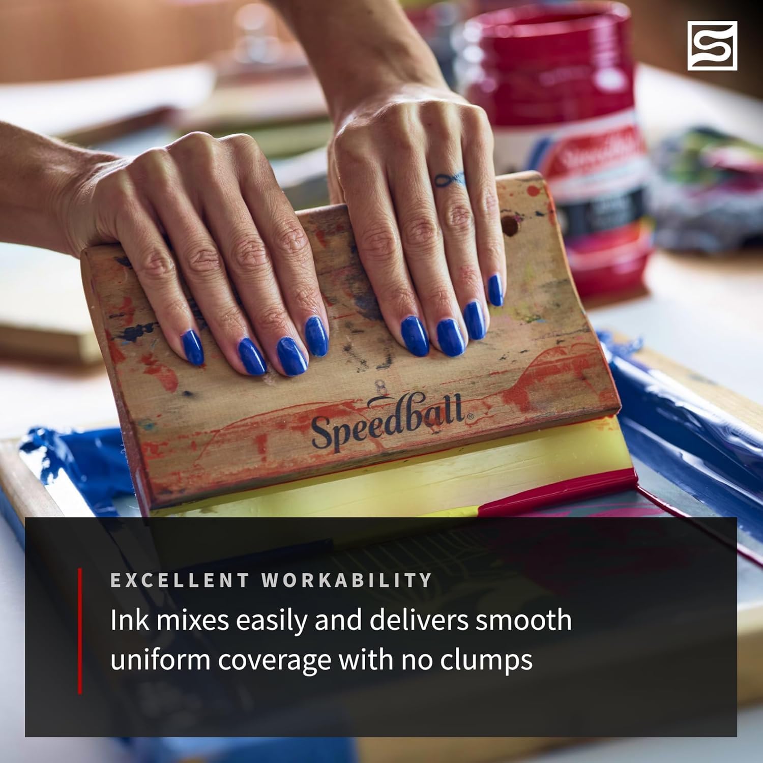 Speedball, 4827, Opaque Fabric Screen Printing Ink, 32 Fl oz., Silver