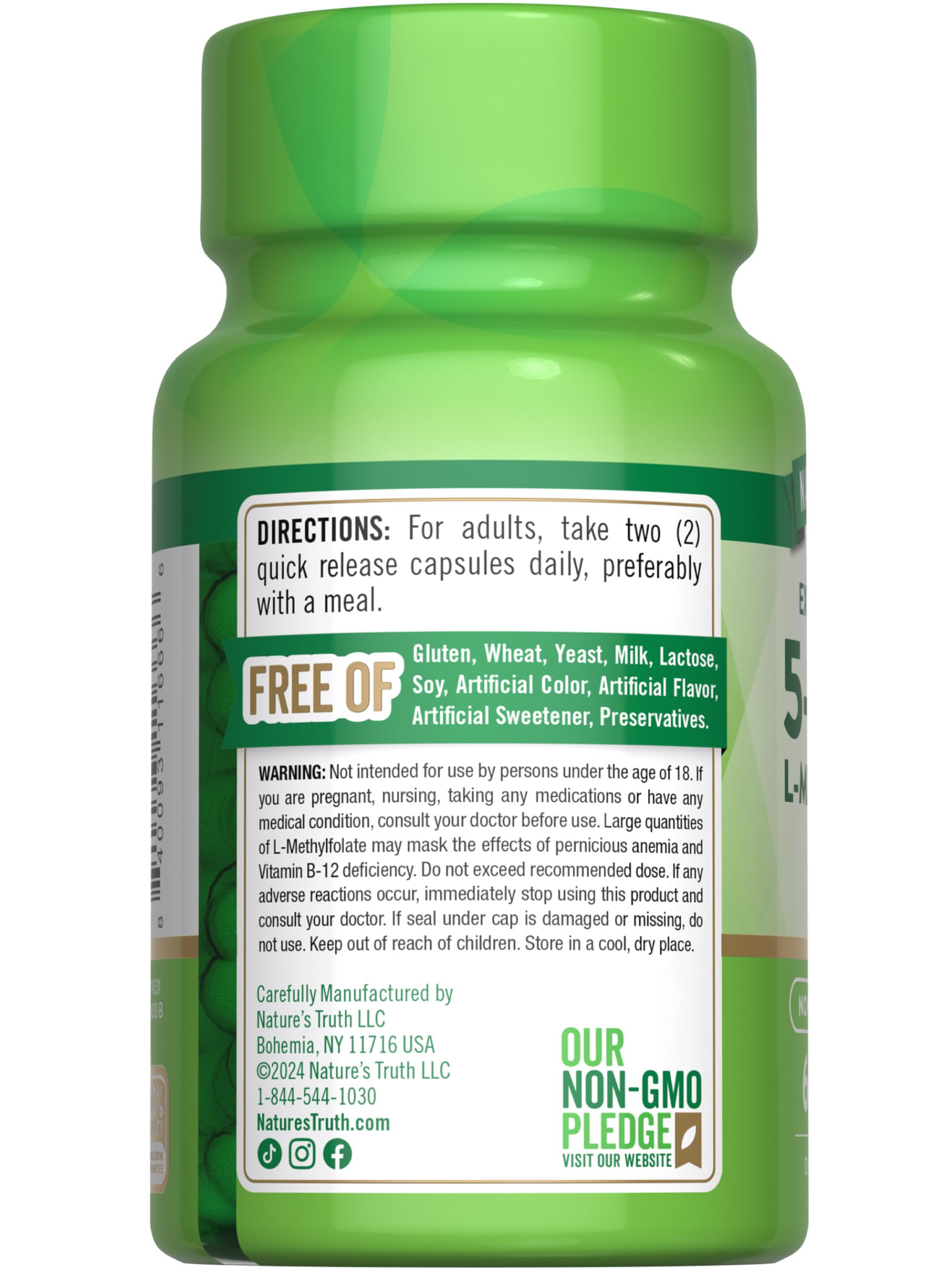 Nature's Truth L Methylfolate | 15mg | 60 Capsules — Amazon image 7
