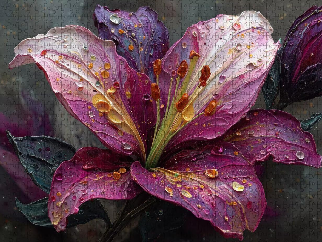 Puzzle 4000 elementów dla dorosłych kwiat, drewniane puzzle 142 x 86 cm, części ściśle do siebie pasują, dla mężczyzn, kobiet, starszych seniorów, dekompresji, letnia dekoracja ścienna, prezenty