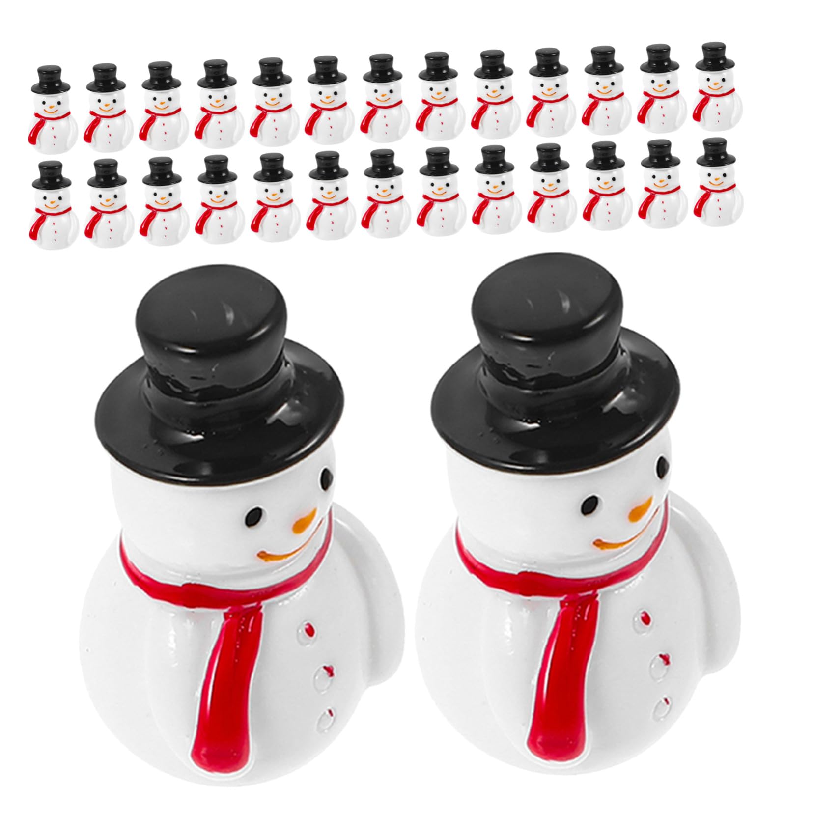 PRETYZOOM 300 Stck. Mini Snowman Dekoration Mini-Schneemann-Harz-Ornamente Kleiner Schneemann
