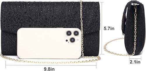 Miniatura 5 de Bolsos de mano con diamantes de imitación para mujer, monederos y bolsos formales, bodas, fiestas, bailes, bolsas de dinero, regalo de Navidad