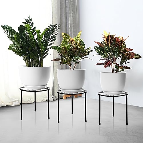 Miniatura 9 de GARDIFE Macetas grandes de 12109 pulgadas, macetas grandes para plantas de interior, macetas, spray blanco