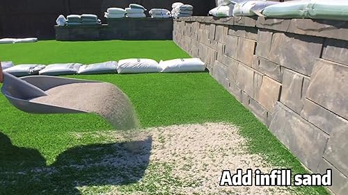 Miniatura 4 de Petgrow Relleno de arena para césped artificial, paisaje, césped sintético, césped artificial de primera calidad, sin sílice, 50 libras