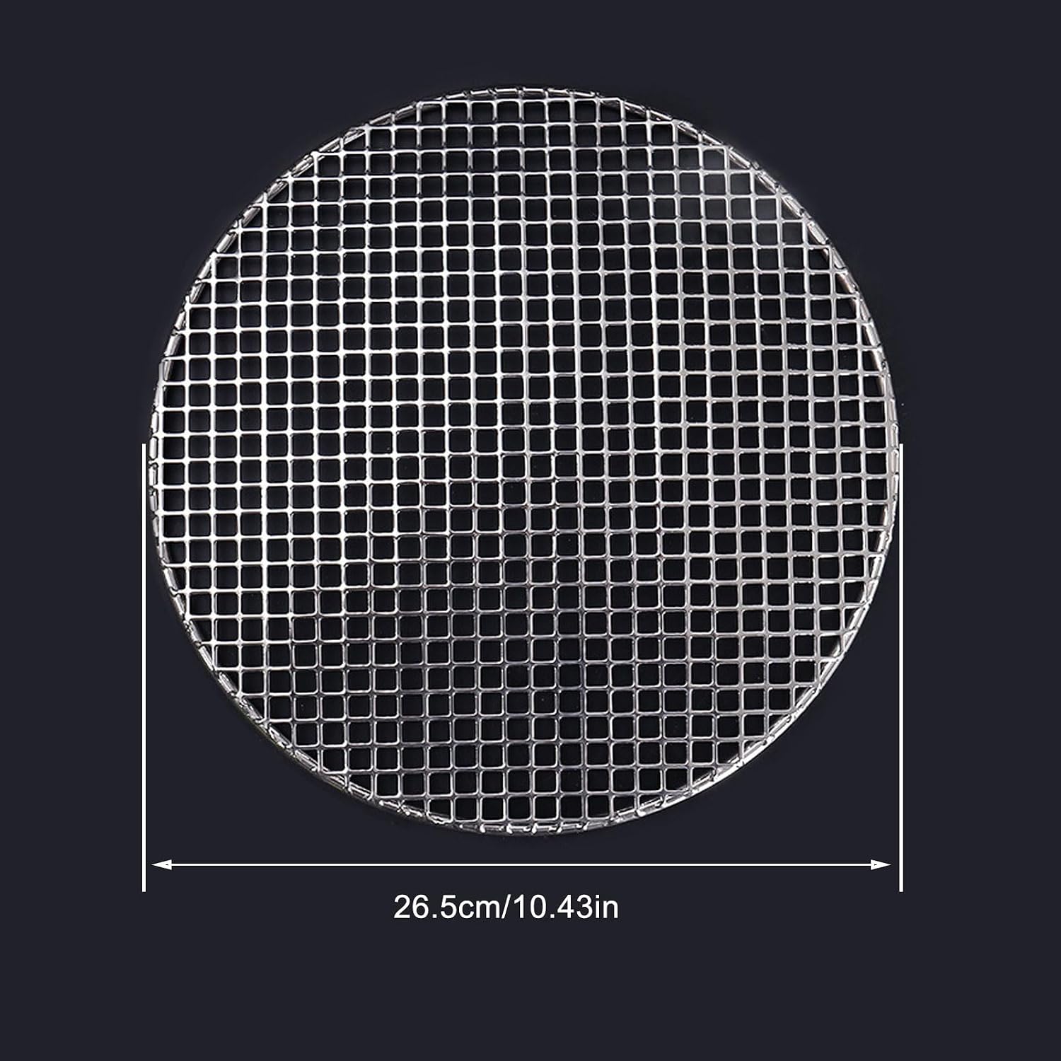 Eagles Round Grill Grates, 26.5cm/10" Heavyweight Cooking Rack Round BBQ Mesh 304 Stainless Steel Barbecue Grilling Grate Cross Wire Steaming Cooling Barbecue Rack/Carbon Baking Net/Grill/Pan Grate