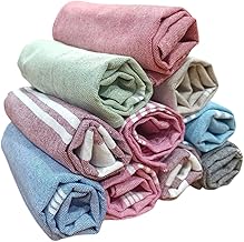 Premium 10 Pcs Hand Towels | 250 GSM Cotton | Face Towel | Kitchen Towel | Floor Towel | Soft Towels | Size 16W x 25L Inches | Striped & Solid Pattern. (Pack of 10)