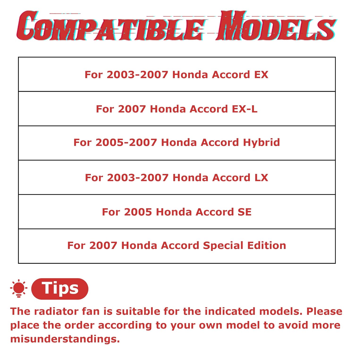 PartsFlow Radiator Cooling Fan Assembly Compatible with 2003-2007 Honda Accord 19015RCAA01 620-235