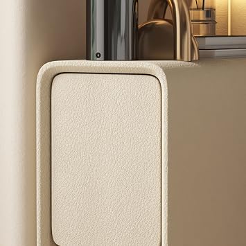 bedside table Space Saving Ultra Narrow 2 Drawers Bedside Table Fully Assembled Wood End Tables Side Table Nightstand Bedside Locker for Livingroom Bedroom Office, White with drawer(L25xD40xH50cm)