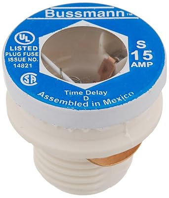 Bussmann Fuses S-15 15A Hd Tamper Proof Plug Fuse