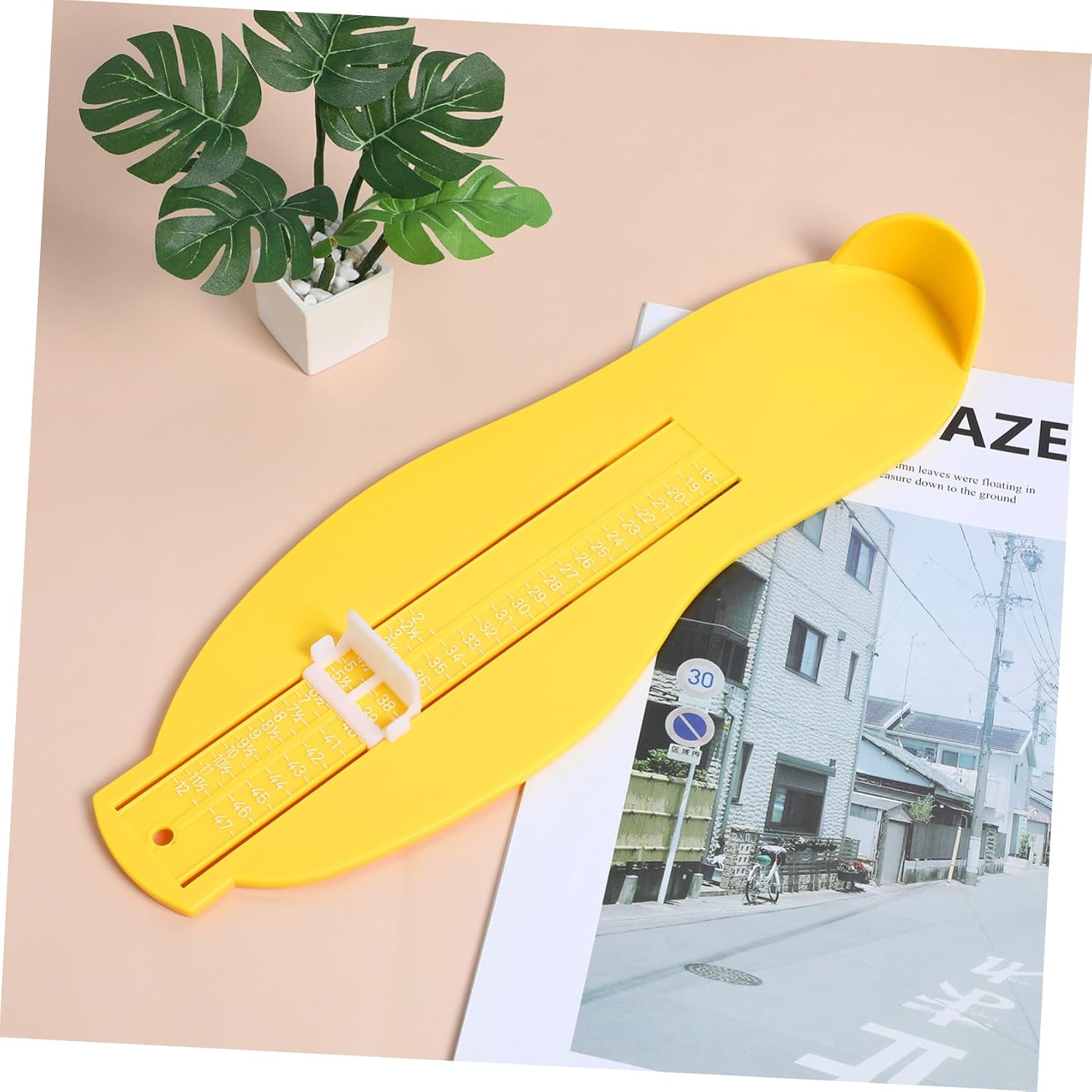 Foot Measurer for Adults Device Shoe Measure Shoes Size Foot Measurement Gauge Yellow