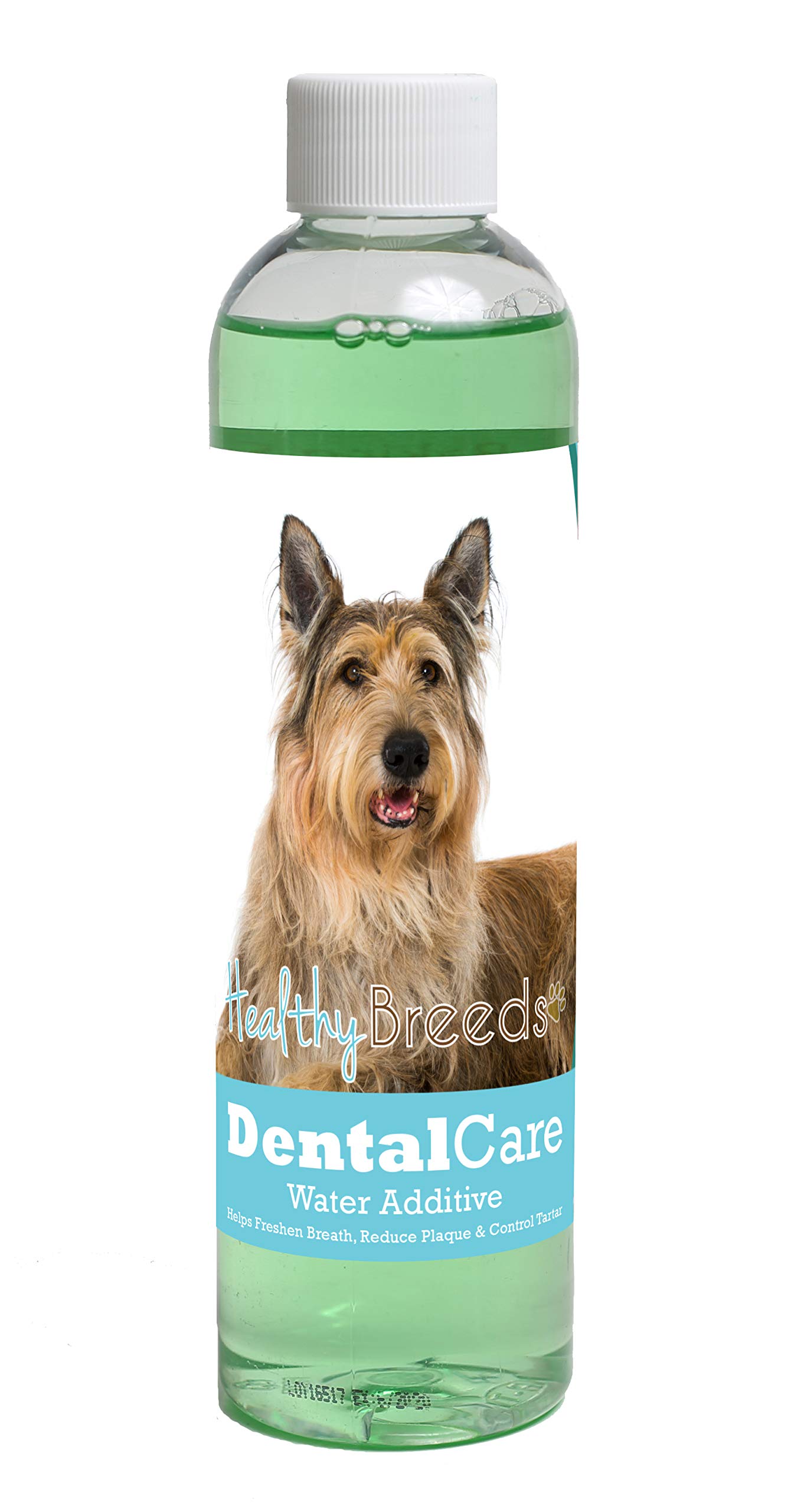 Healthy Breeds Dog Dental Care Water Additive for Berger Picard - Helps Freshen Breath, Reduce Plaque &amp; Control Tartar - Mint Flavor - 8 oz