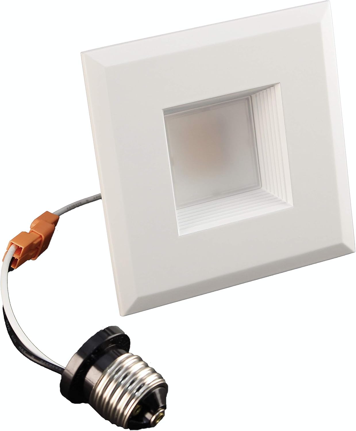 NICOR Lighting 3 inch White Square LED Recessed Downlight in 3000K (DQR3-10-120-3K-WH-BF)