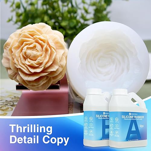 Miniatura 3 de CHANGTIKEJI Kit de fabricación de moldes de silicona, silicona líquida súper elástica de 64 onzas para fabricante de moldes, goma de silicona