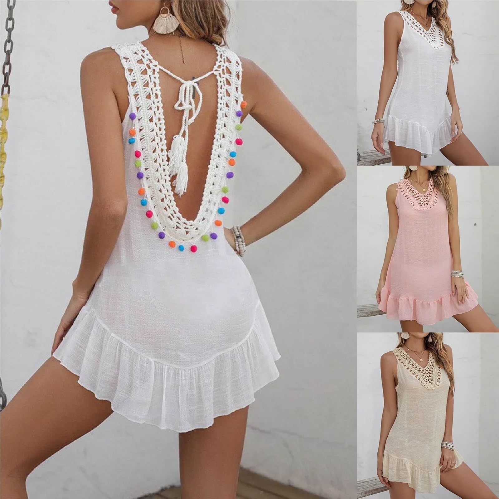 Copricostume Mare Copricostume Bikini, Abiti da Spiaggia Traforati, Tuniche Donna, Costumi Bagno, Abbigliamento