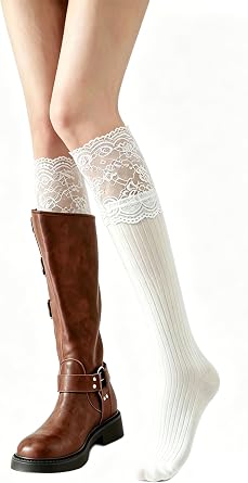 White Knee High Socks