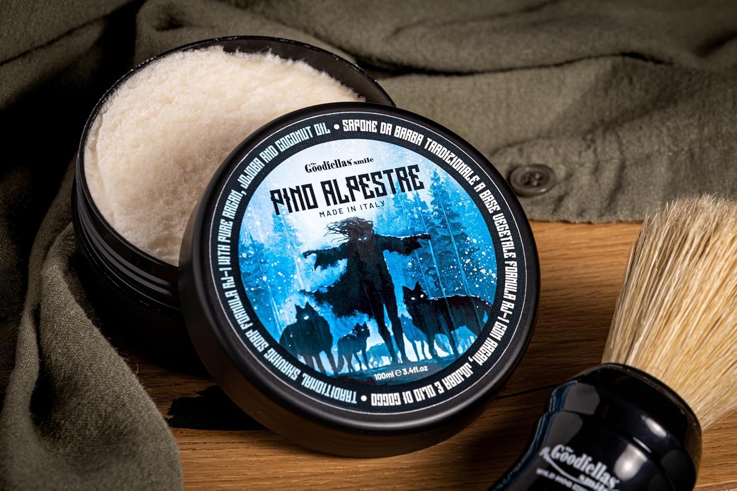The Goodfellas’ Smile PINO ALPESTRE (Alpine Pine) Italian Shaving Soap – Artisan Semi-Soft Soap for Rich Brush Lather, Wet Shave Routines & Razor Prep - Image 4