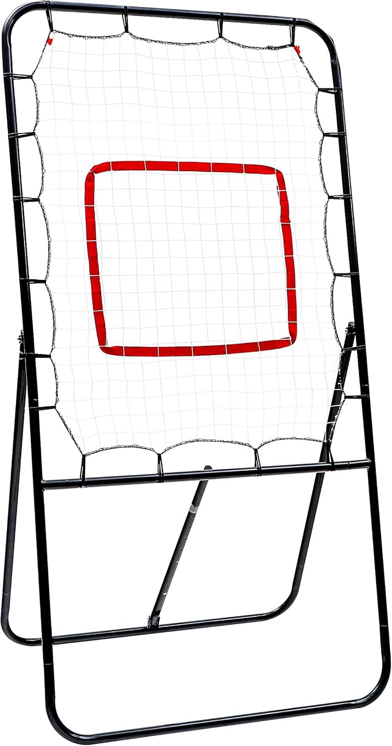 4' Lacrosse Bounce Back Rebounder Pitch Back Ball Return Training Screen by Trademark Innovations