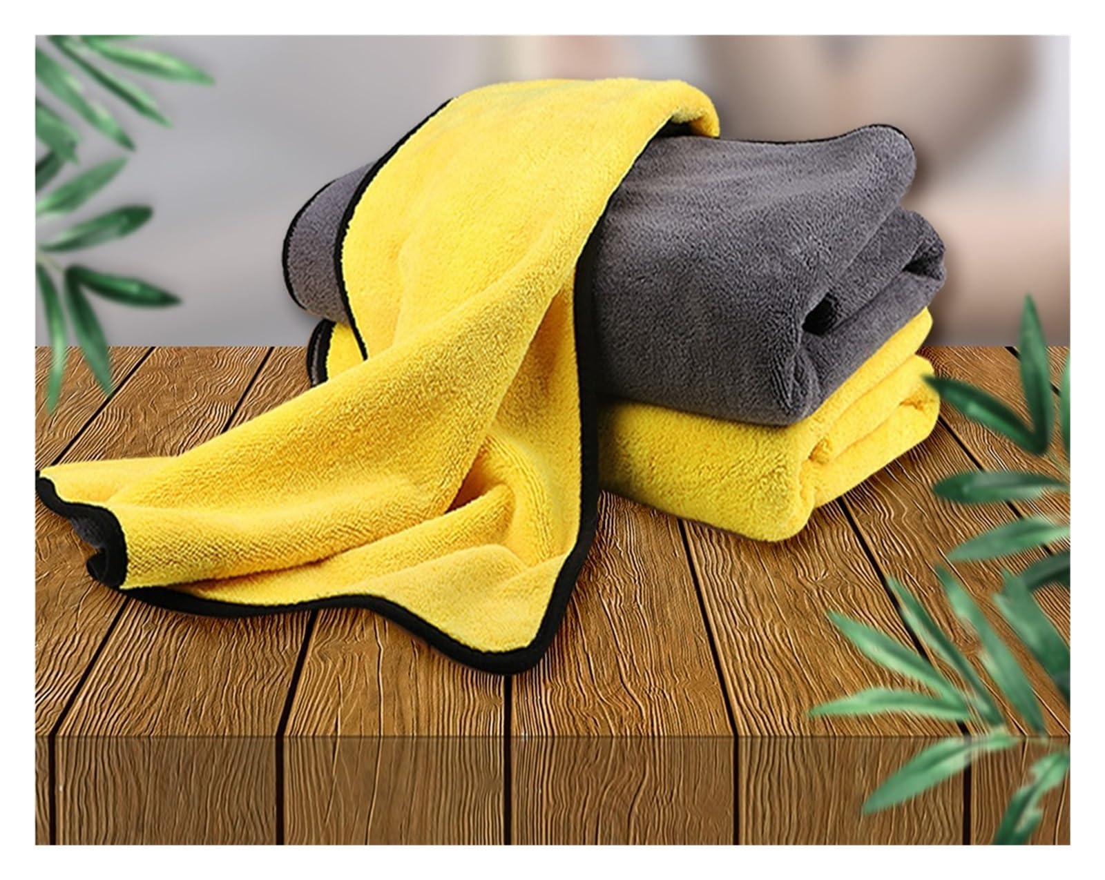 Super Absorbent Microfiber Car Wash Towel - Thick Drying Cloth for Care Cleaning 30x60x10pcs — view 2