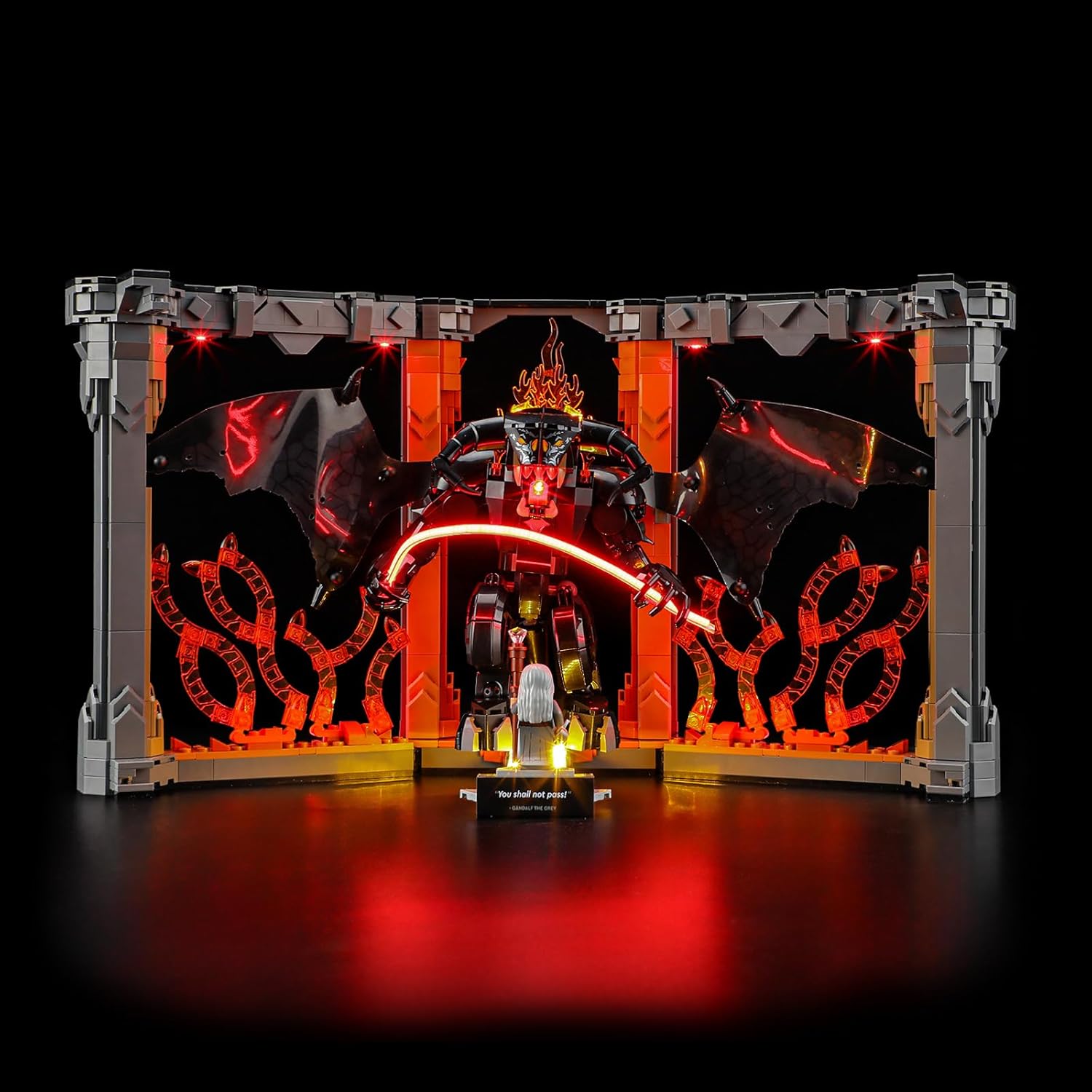 LED Light Set Compatible with Lego Balrog Book Nook Icons 10367 Building Blocks Model - Model Set NOT Included