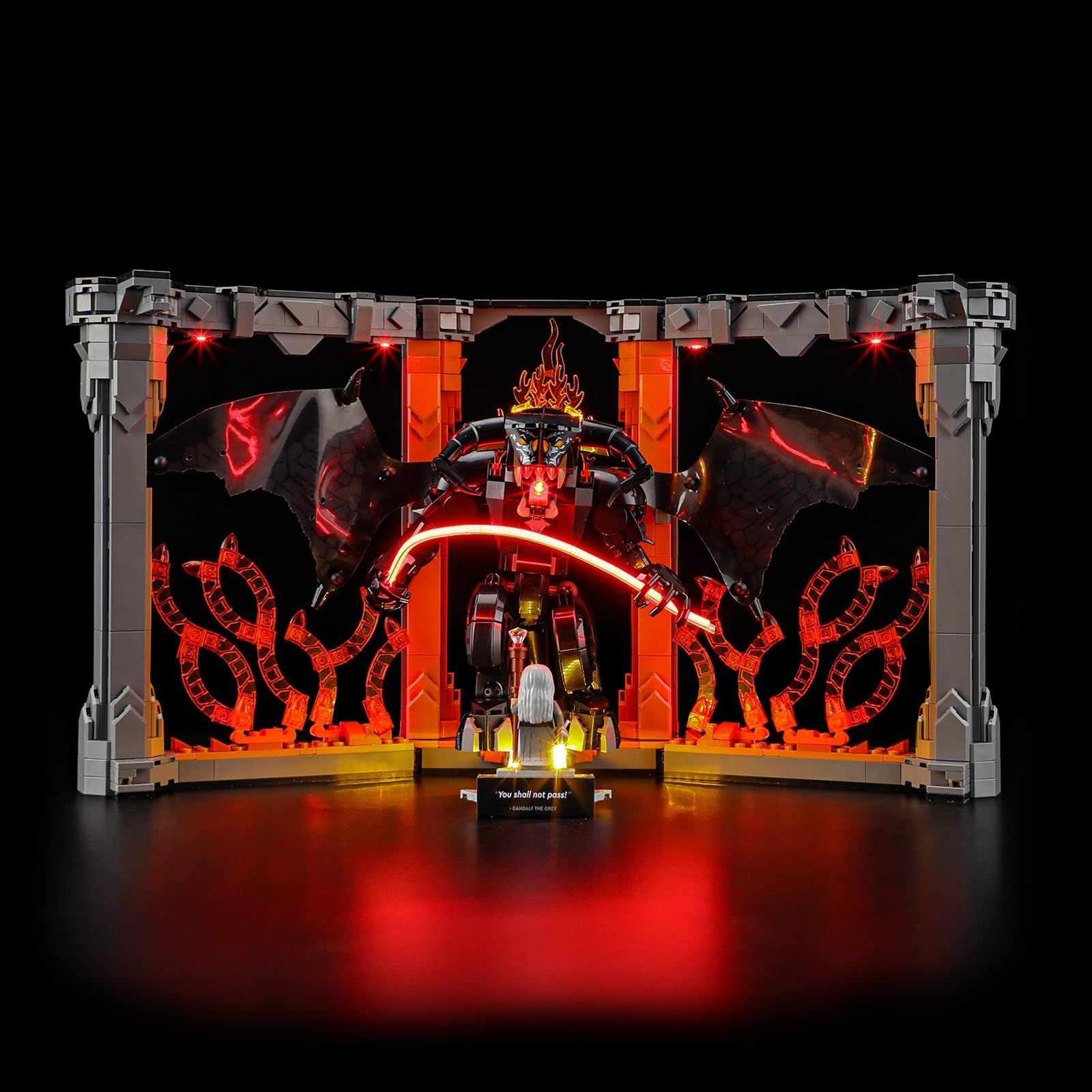 LED Light Set Compatible with Lego Balrog Book Nook Icons 10367 Building Blocks Model - Model Set NOT Included