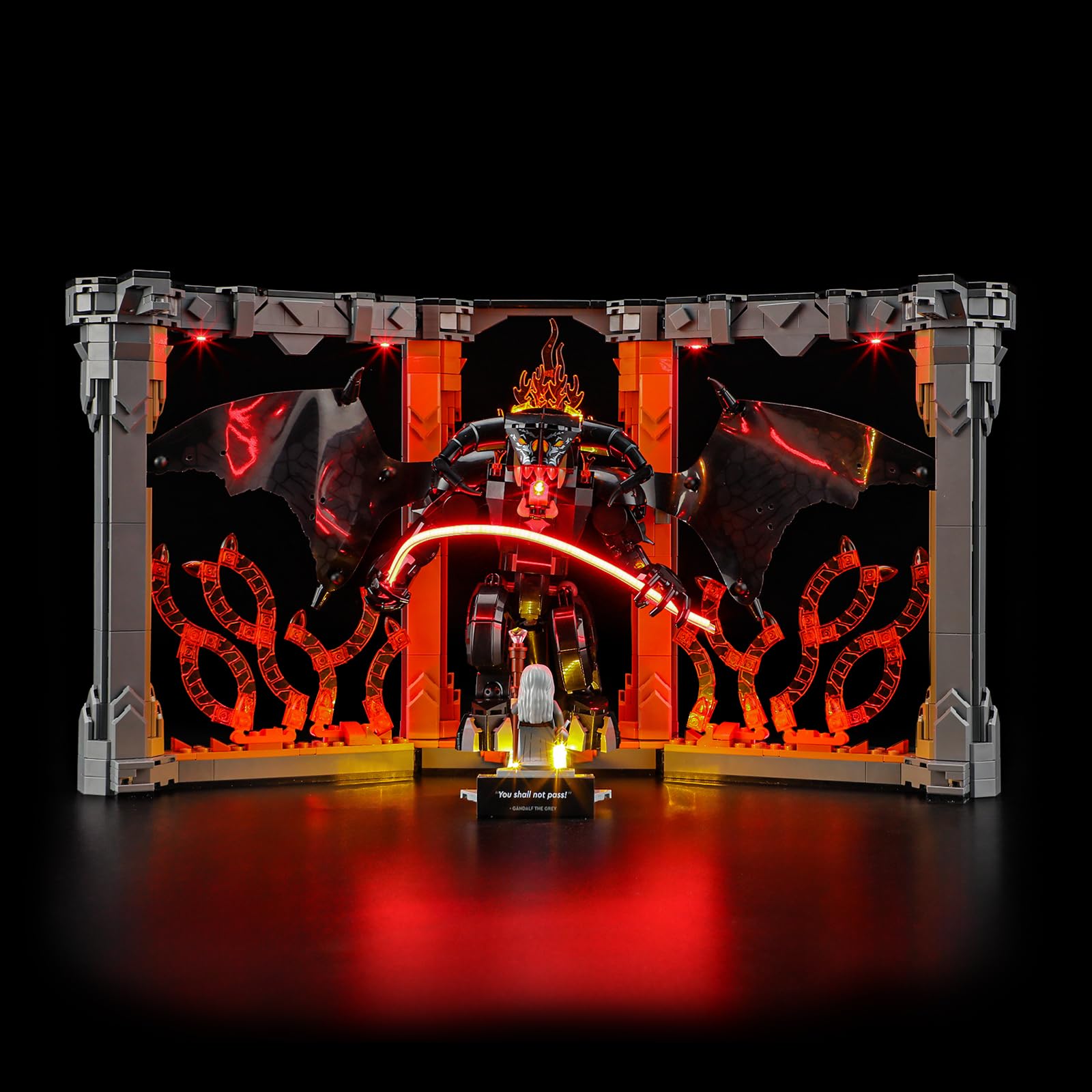 LED Light Set Compatible with Lego Balrog Book Nook Icons 10367 Building Blocks Model - Model Set NOT Included