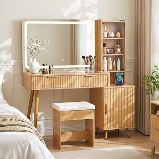48 inch makeup vanity desk with lighted mirror