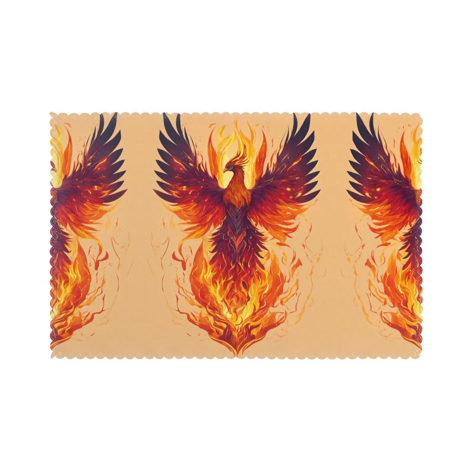 Sets de table de Noël Phoenix protecteurs et lavables pour vos repas de fêtes en famille