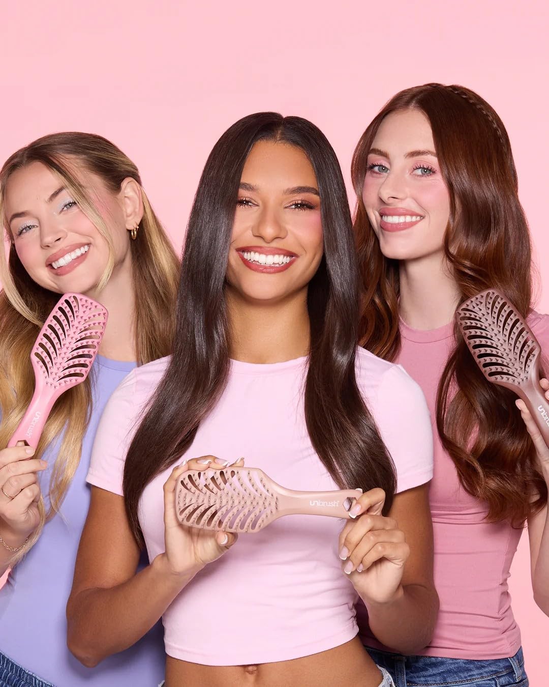 FHI Heat UNbrush Smooth Collection Heat Resistant Detangling Smoothing Brush for Pain-Free Brushing on All Hair Types