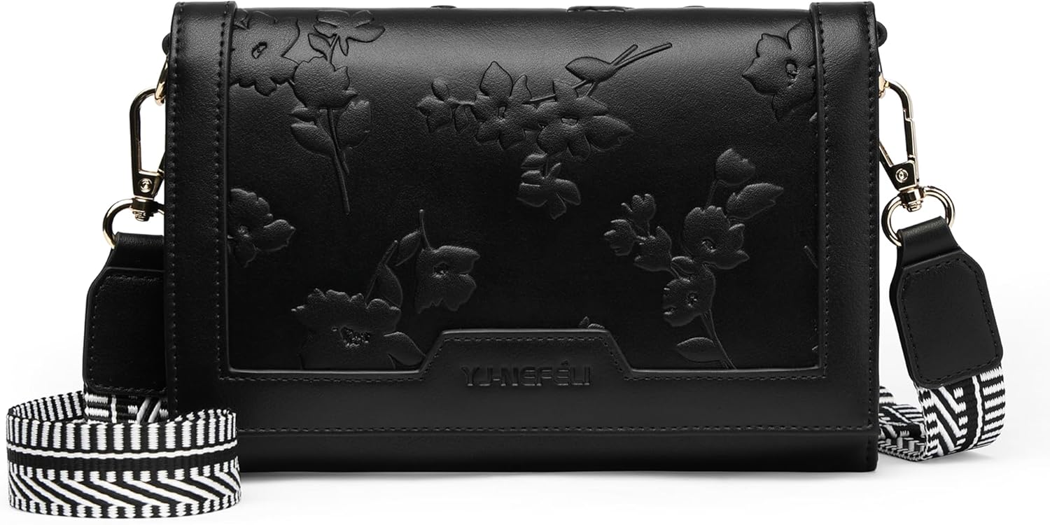 Crossbody Bags for Women RFID Vegan Leather Small Phone Passport Holder Travel Wallet Shoulder Purses for Ladies Handbags