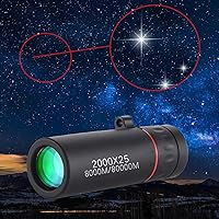 Vista 3 de Mini telescopio monocular, 2000 x 25 telescopios ópticos monoculares portátiles para eventos deportivos, conciertos, camping, observación de aves