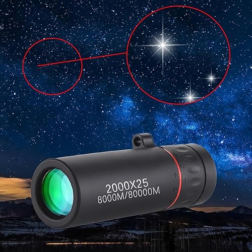 Miniatura 3 de Mini telescopio monocular, 2000 x 25 telescopios ópticos monoculares portátiles para eventos deportivos, conciertos, camping, observación de aves,