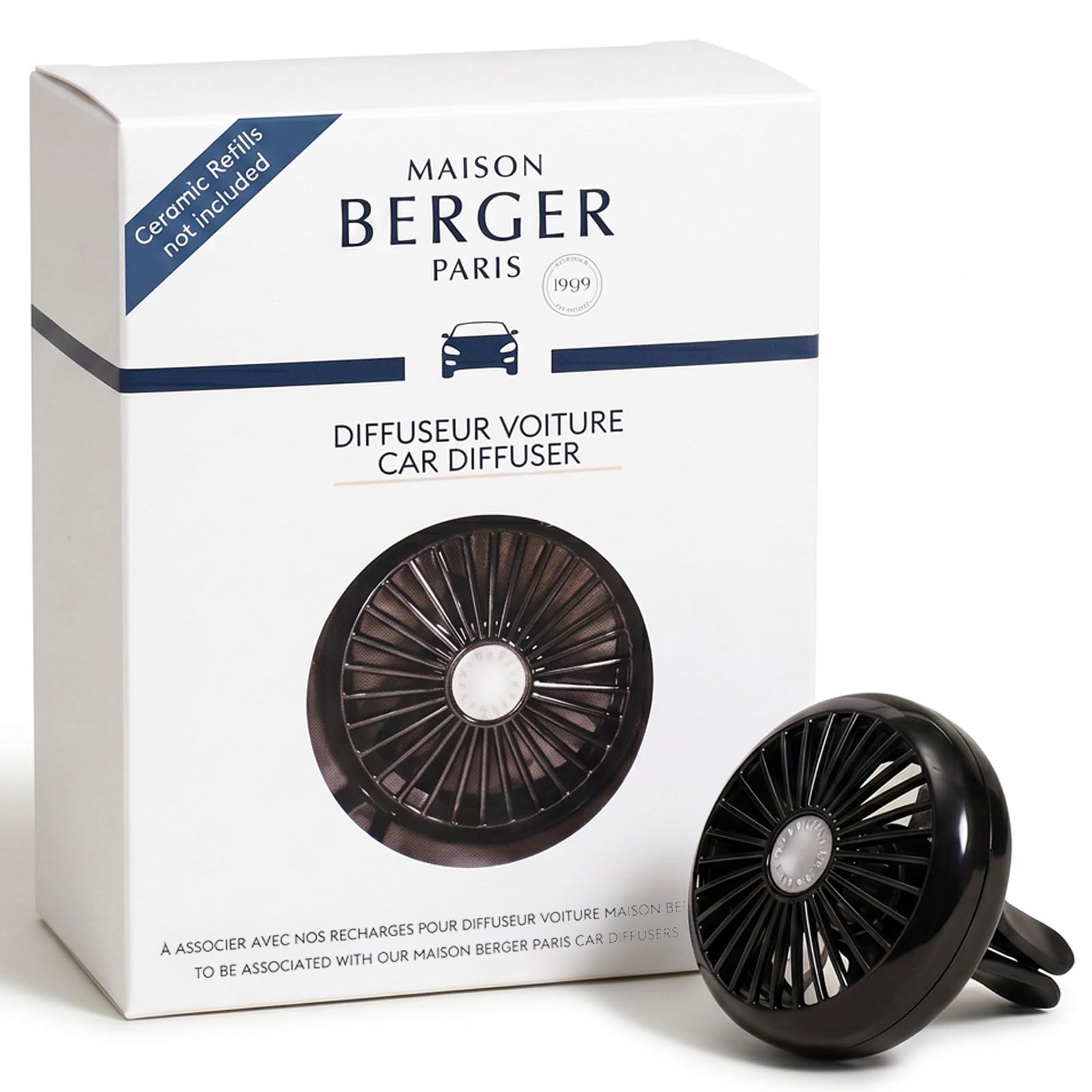 Maison Berger Car Diffuser, Gun Metal Finish