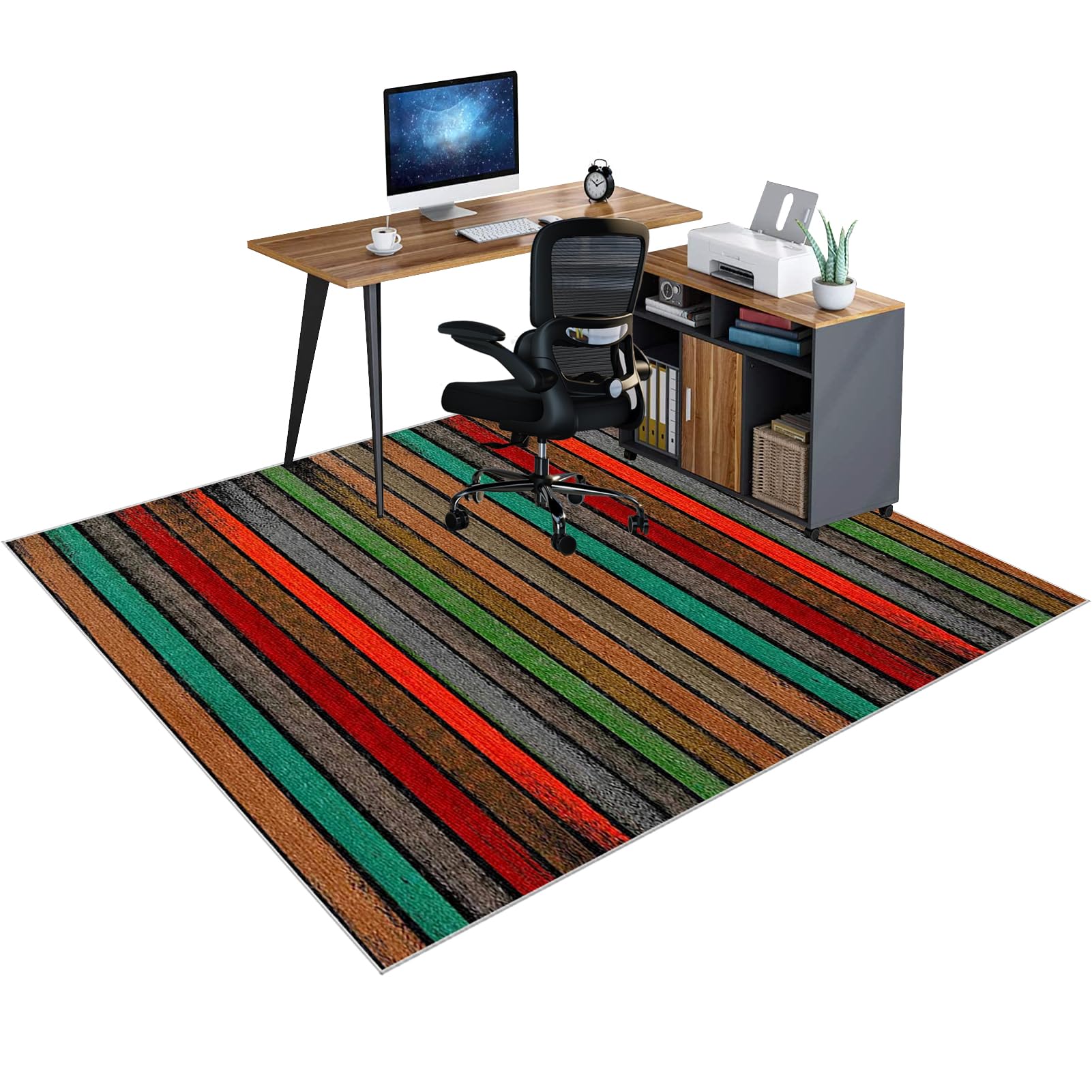 Alfombrilla para Silla de Oficina Protector de Suelo Alfombra Silla de Ordenador Gaming Antideslizante Silla Ruedas Alfombra Suelo Alfombra Silla Escritorio para Suelos Duros Laminado 120 x 150 cm