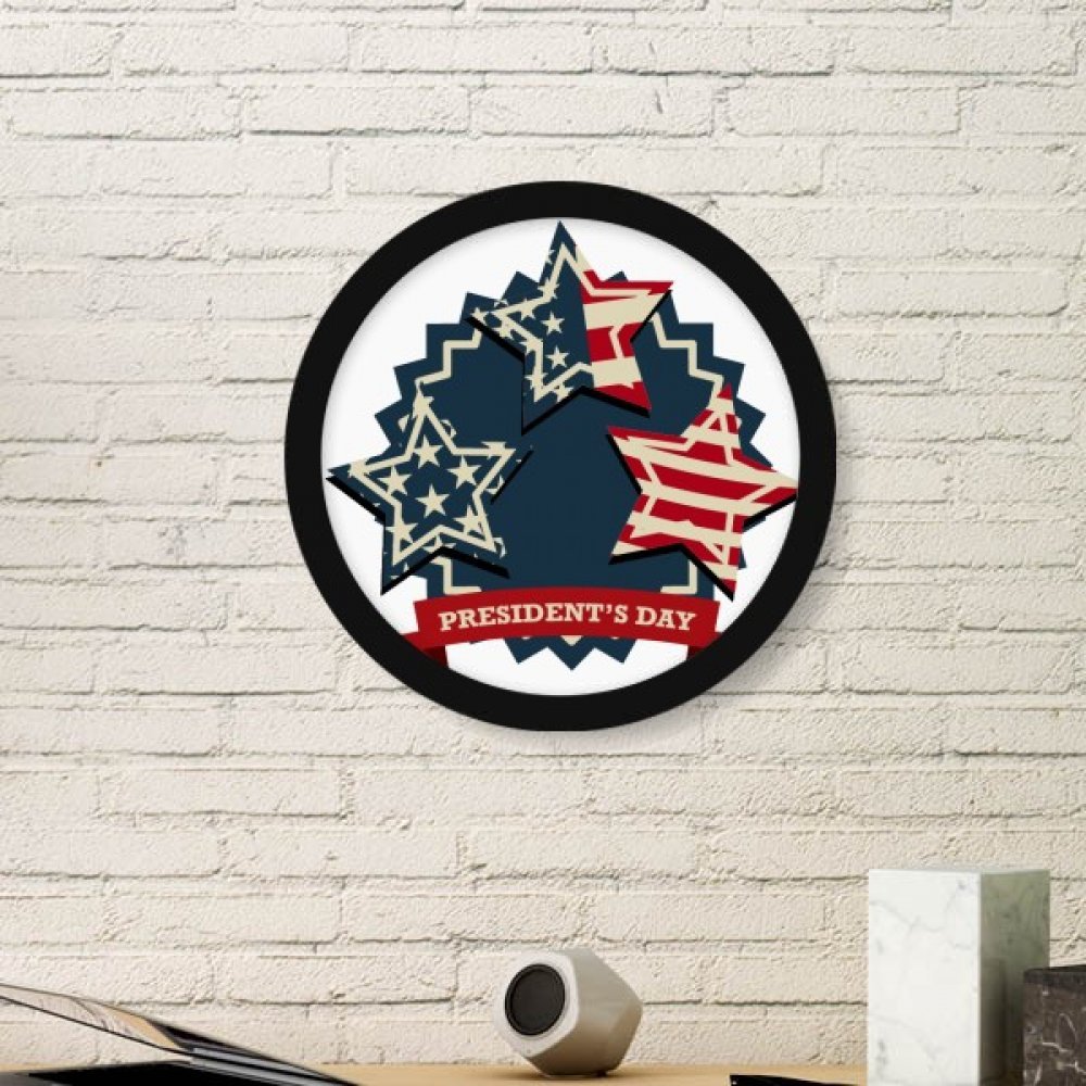 Cadre rond noir motif drapeau américain une idée cadeau originale pour passionnés d'histoire