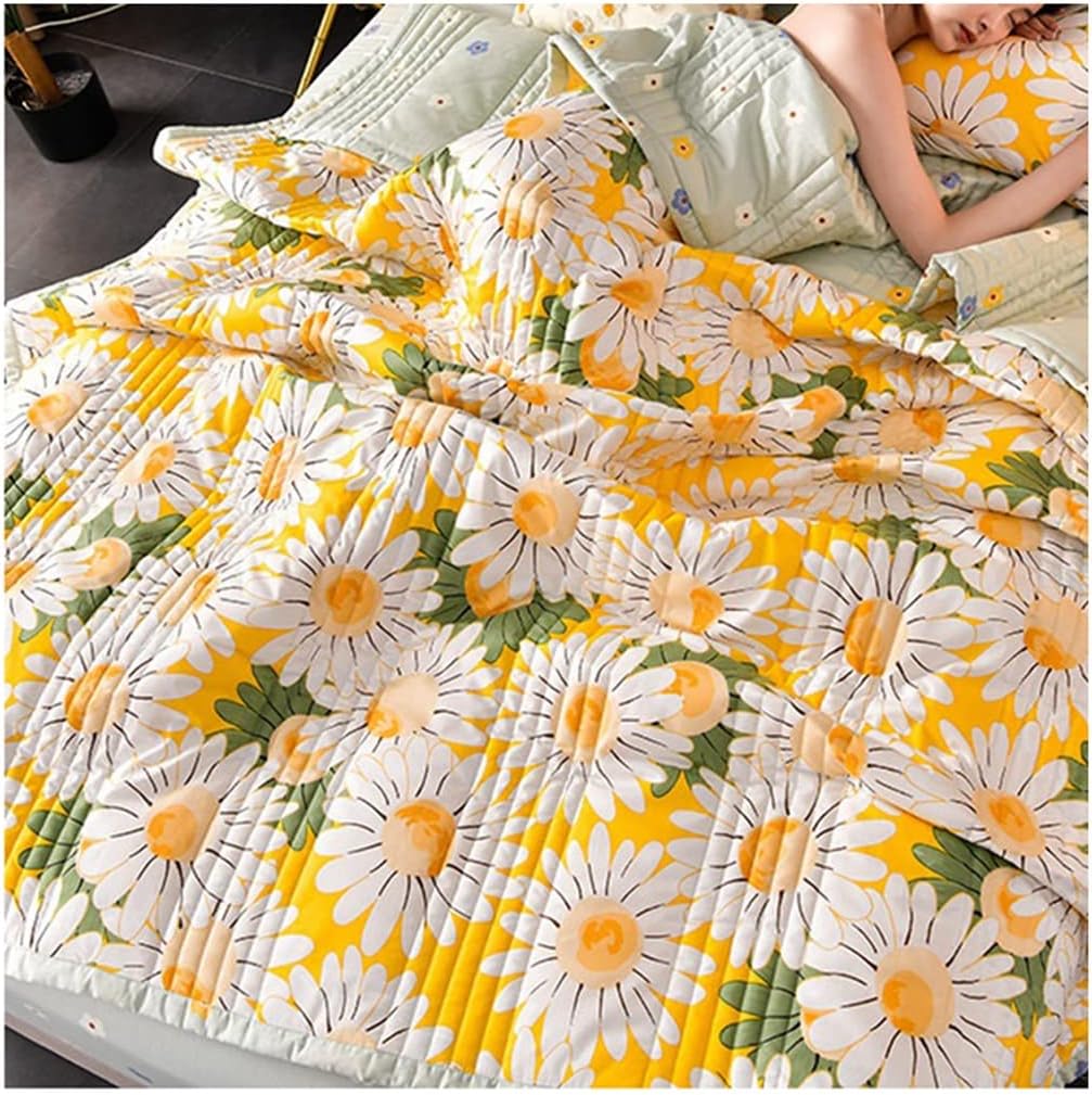 Bed Throws Air Conditioning Quilts Summer Breathable Washable Quilting Quilt Bedding Quilt Bed Spread Blanket Blankets & Throws (Color : 7, Size : 150x200cm 59x79inch)