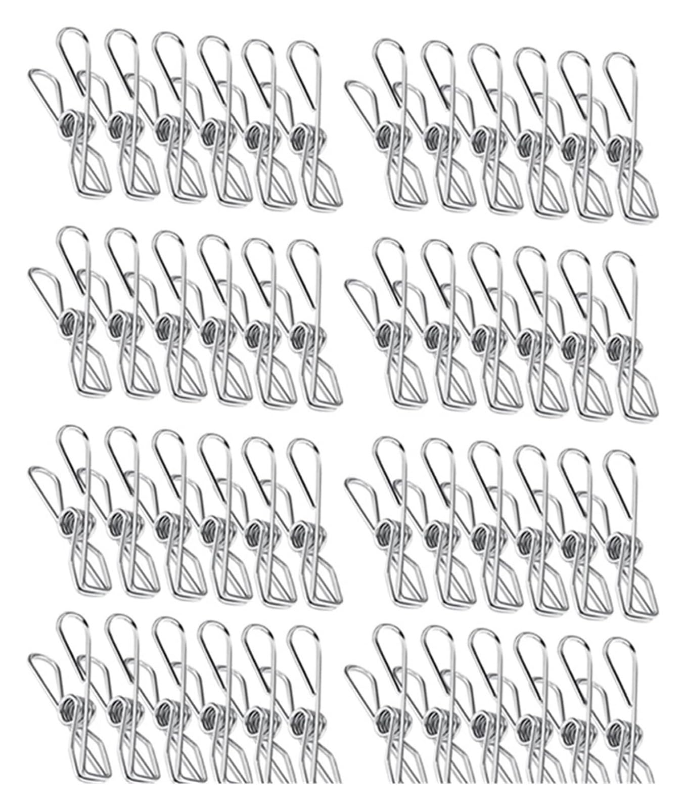 Wieszak na ubrania ze stali nierdzewnej Klipsy do skarpet ze stali nierdzewnej 20/40 szt. Srebrne 5-6cm(40pcs,6cm)